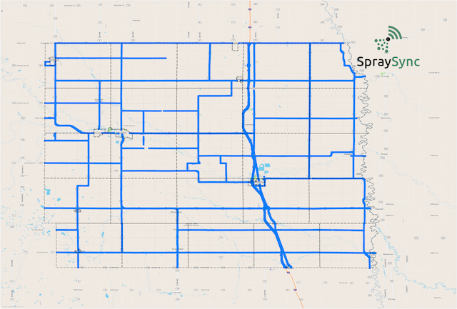 2021 North Dakota Traill County Spray Map
